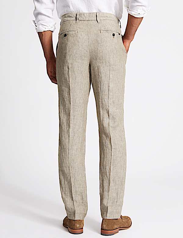 Tailored Fit Pure Linen Trousers