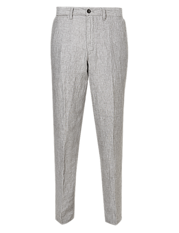 Tailored Fit Pure Linen Trousers
