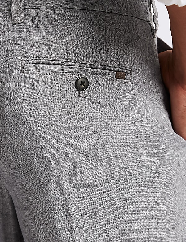 Tailored Fit Pure Linen Trousers