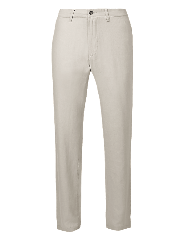 Linen trousers marks and spencer mens clearance