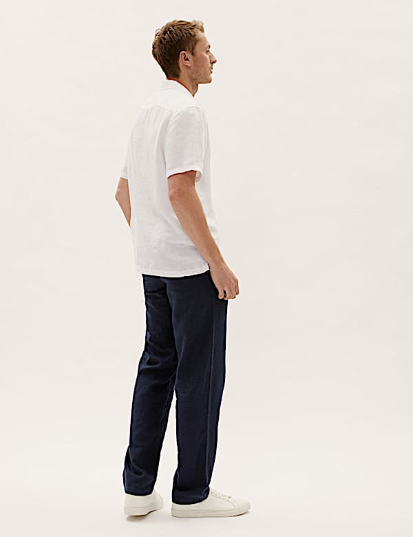 Regular Fit Linen Trousers