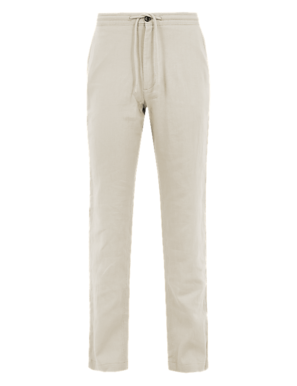 Regular Fit Linen Trousers