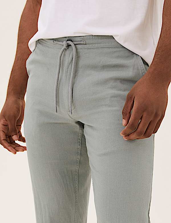 Regular Fit Linen Trousers