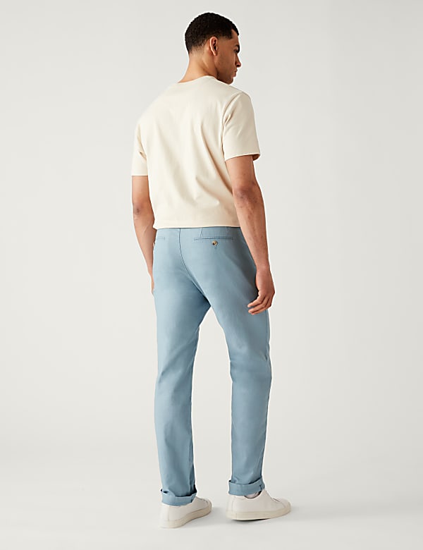Linen Mix Plain Regular Fit Trousers