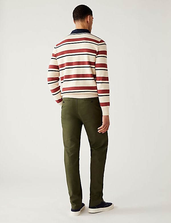 Linen Mix Plain Regular Fit Trousers