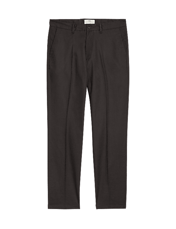 Regular Fit Linen Blend Stretch Chinos