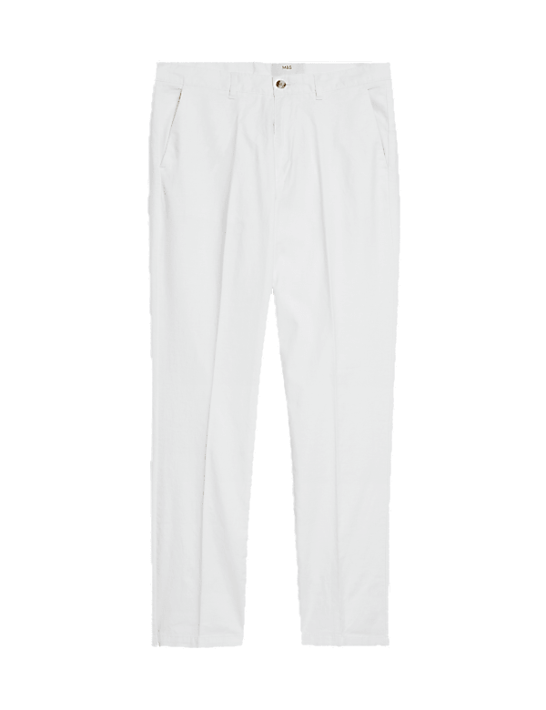 Regular Fit Linen Blend Stretch Chinos