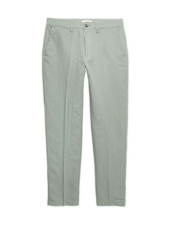 Regular Fit Linen Blend Chinos