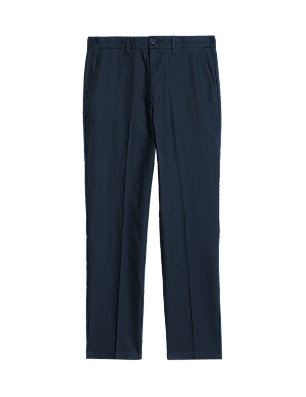 Regular Fit Cotton Linen Blend Chinos
