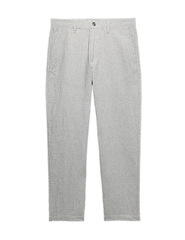 Regular Fit Cotton Linen Blend Chinos