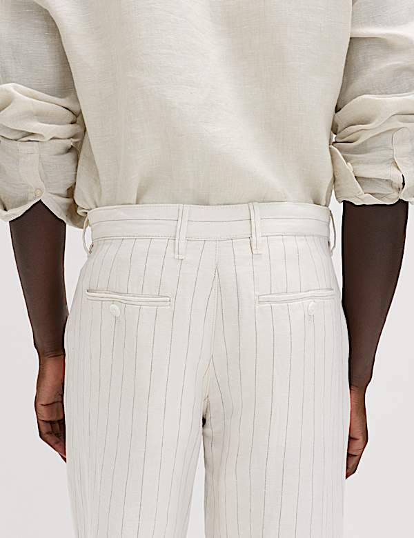 Regular Fit Cotton Linen Blend Chinos