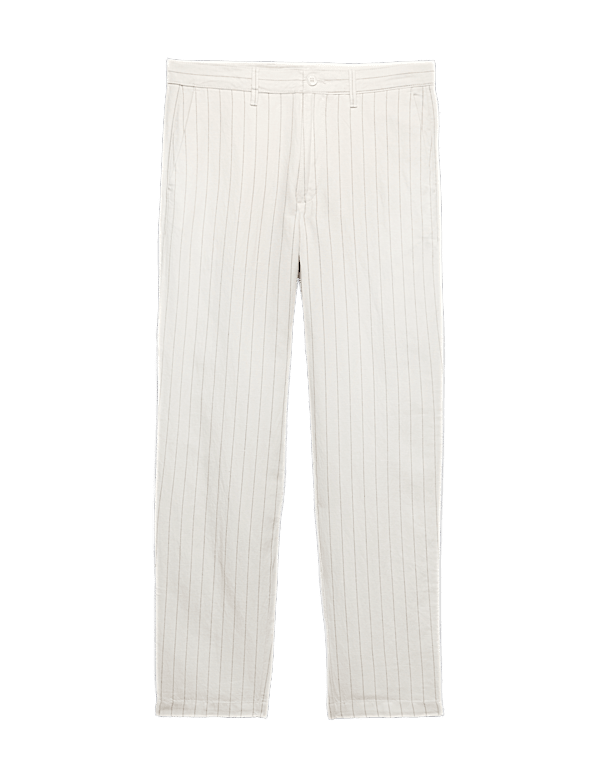 Regular Fit Cotton Linen Blend Chinos