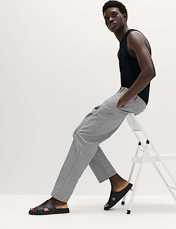 Regular Fit Linen Blend Chinos