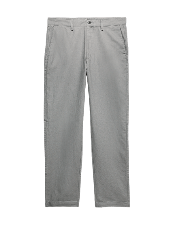 Regular Fit Linen Blend Chinos