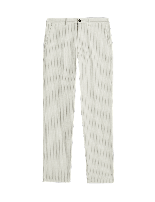 Regular Fit Cotton Linen Blend Chinos