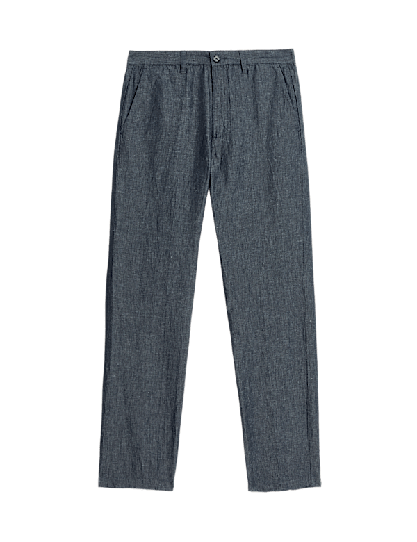Regular Fit Cotton Linen Blend Chinos