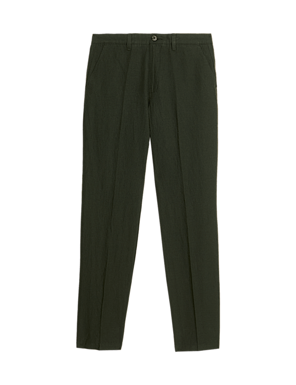 Regular Fit Cotton Linen Blend Chinos