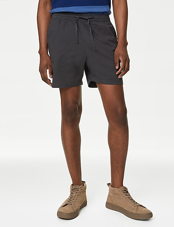 Elasticated Waist Shorter Length Stretch Shorts'