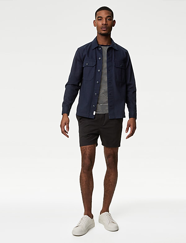 Elasticated Waist Shorter Length Stretch Shorts'