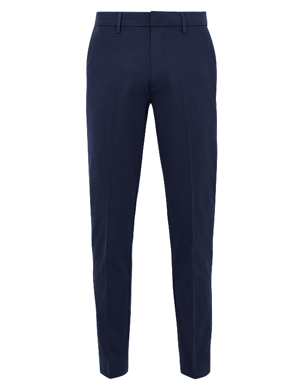 Slim Fit Textured Stretch Chinos