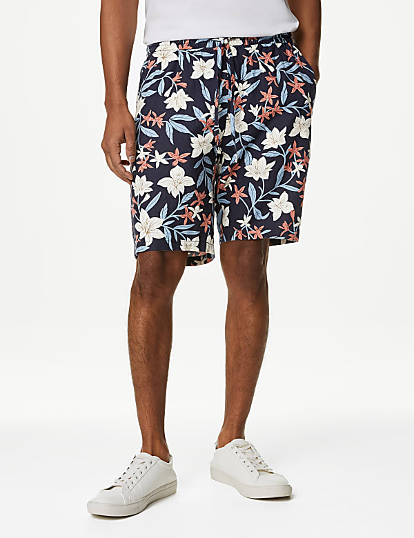 M&s linen shorts online