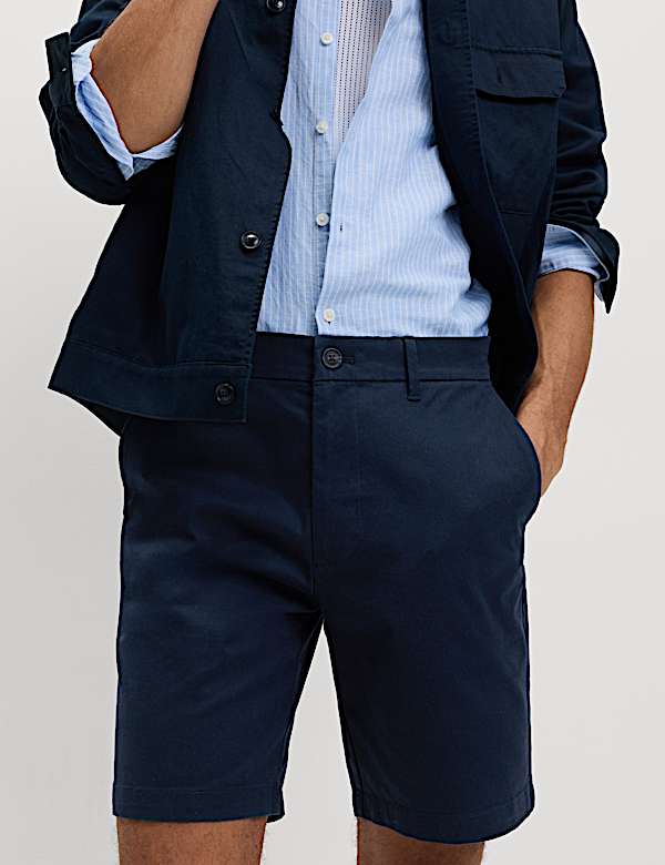 2 Pack Regular Fit Stretch Chino Shorts - MX