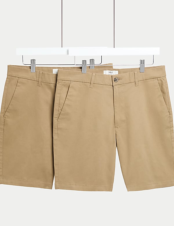 2pk Regular Fit Stretch Chino Shorts - NL