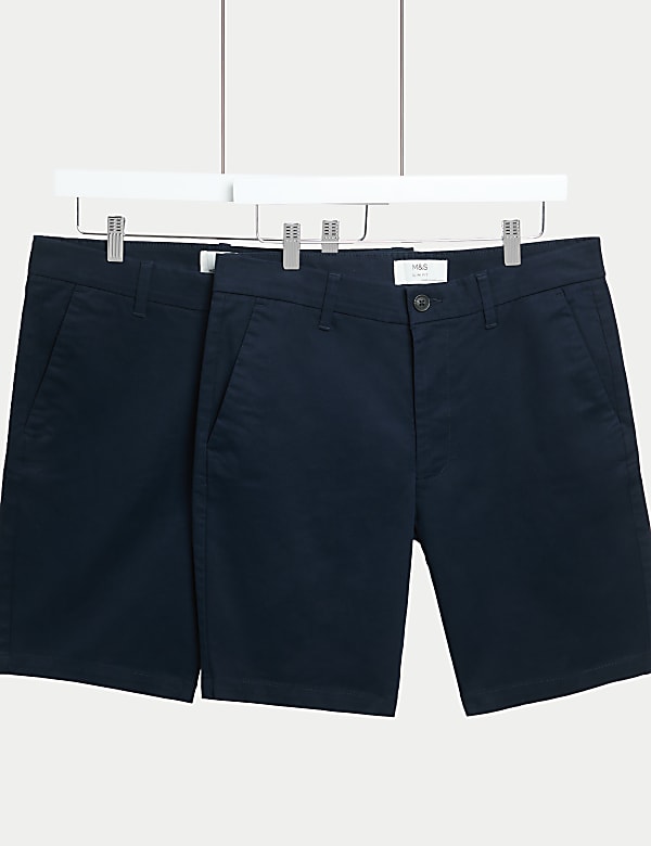 2pk Slim Fit Stretch Chino Shorts - US
