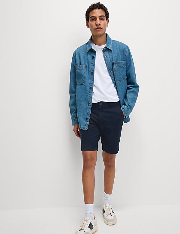 2 Pack Slim Fit Stretch Chino Shorts - NZ