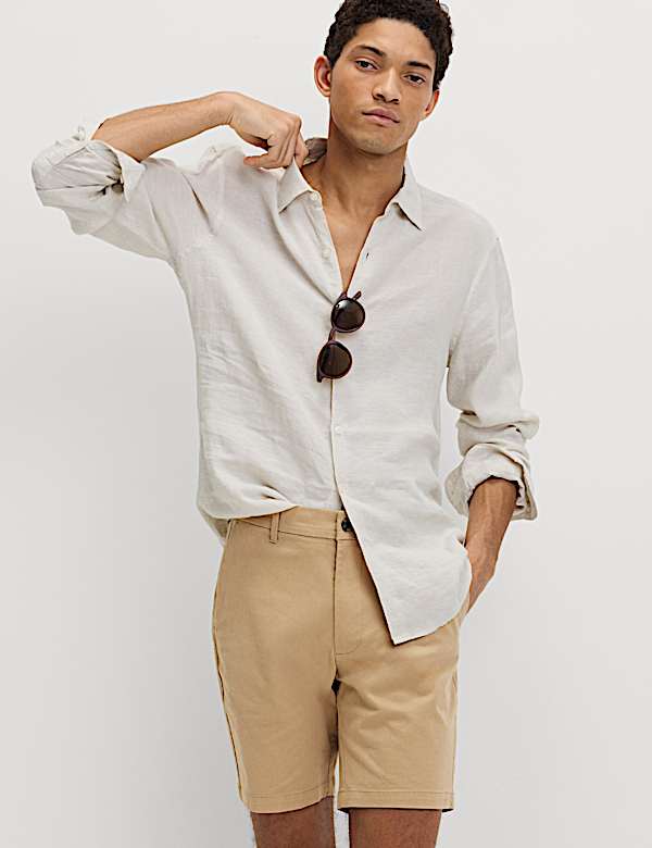 2 Pack Slim Fit Stretch Chino Shorts - HR