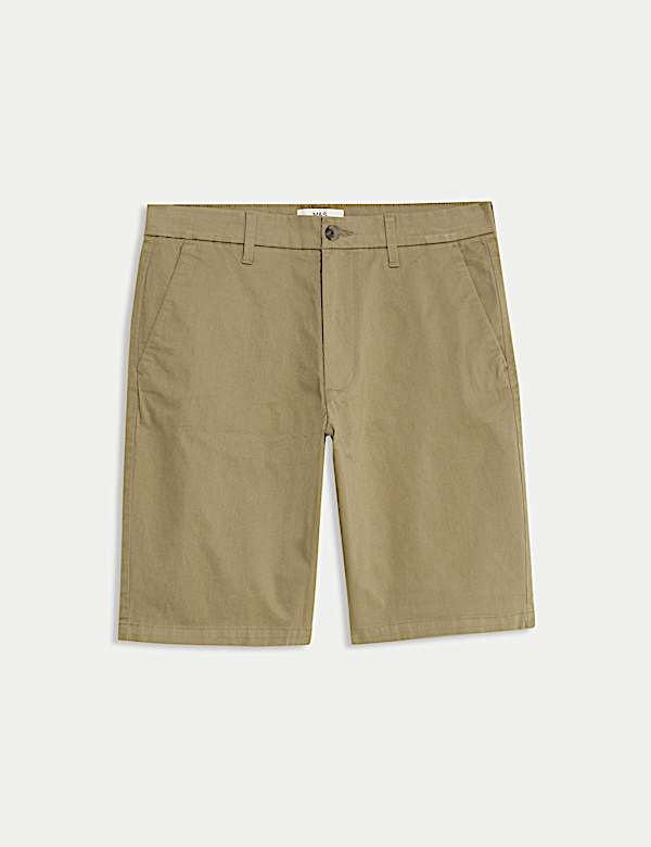 Strečové chino šortky volného střihu - CZ