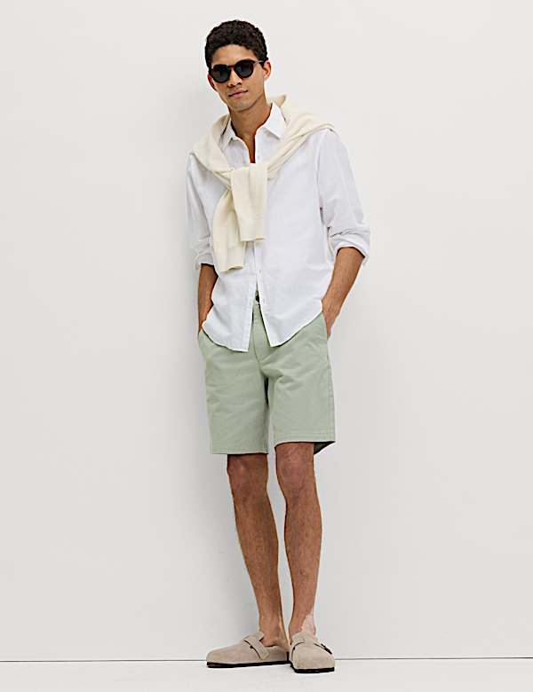 Regular Fit Stretch Chino Shorts