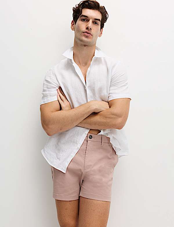 Regular Fit Stretch Chino Shorts