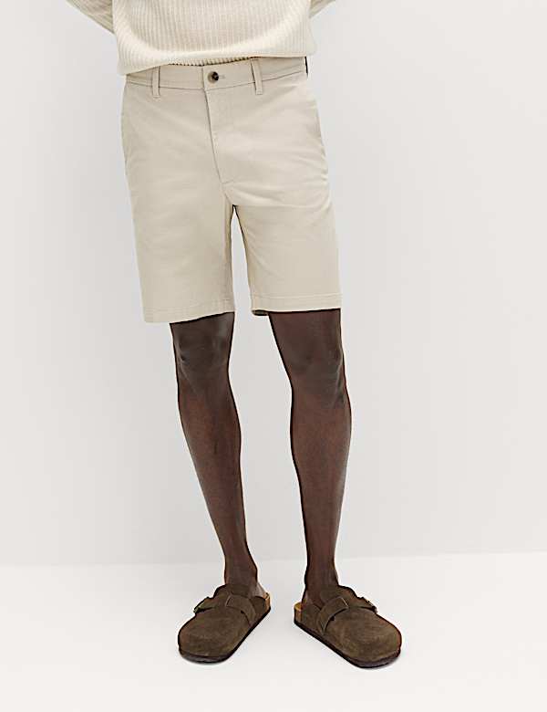 Regular Fit Stretch Chino Shorts