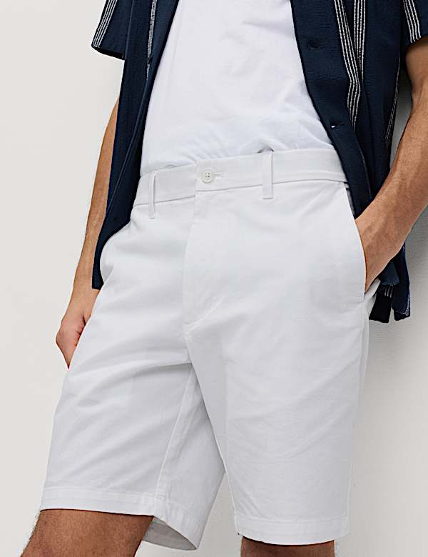 Regular Fit Stretch Chino Shorts - NZ
