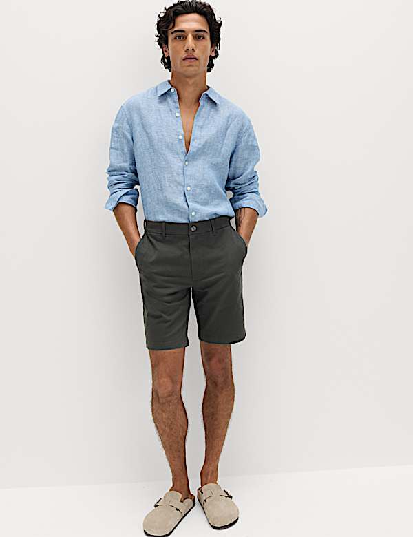 Regular Fit Stretch Chino Shorts