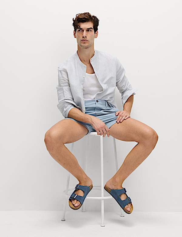 Slim Fit Stretch Chino Shorts - NO