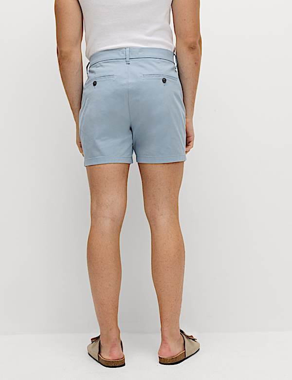 Slim Fit Stretch Chino Shorts - NO