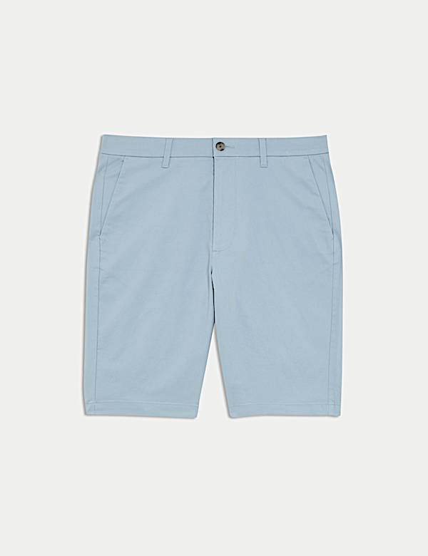 Slim Fit Stretch Chino Shorts - NO