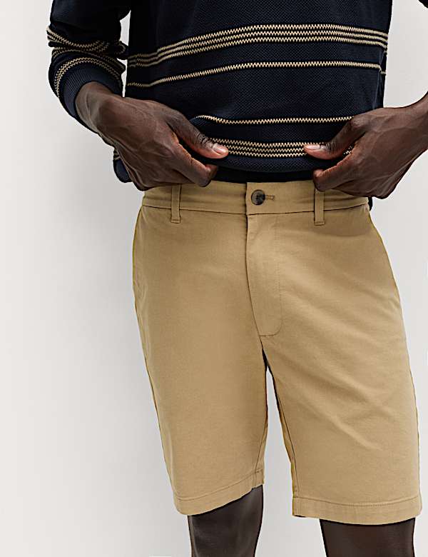 Slim Fit Stretch Chino Shorts - US