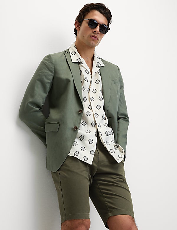 Slim Fit Stretch Chino Shorts - FI
