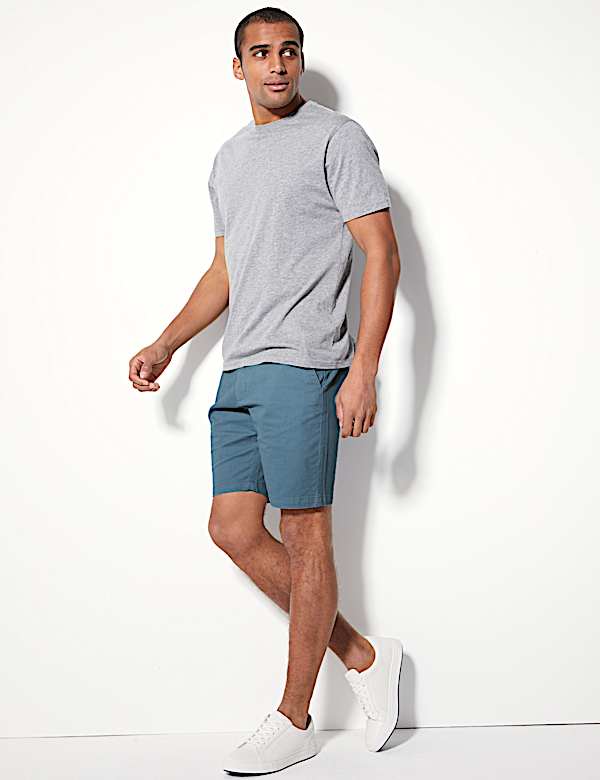 Cotton Rich Chino Shorts with Stretch