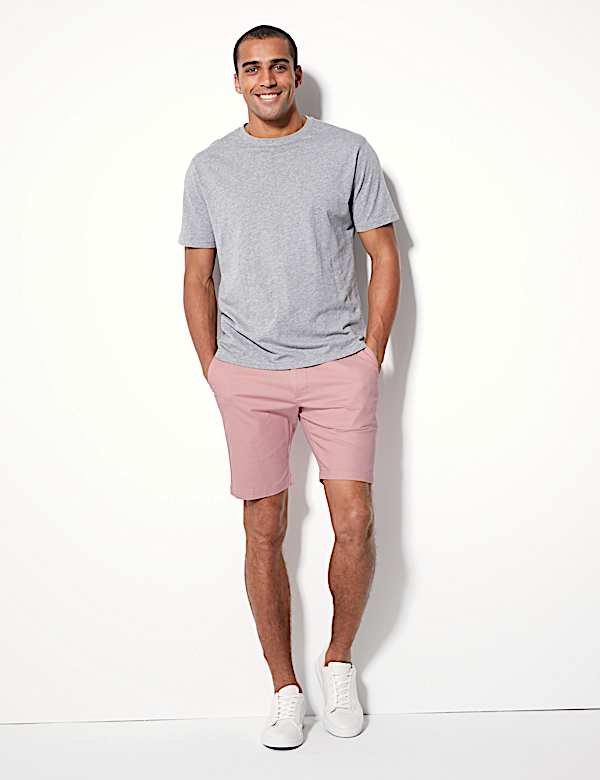 Cotton Rich Chino Shorts with Stretch