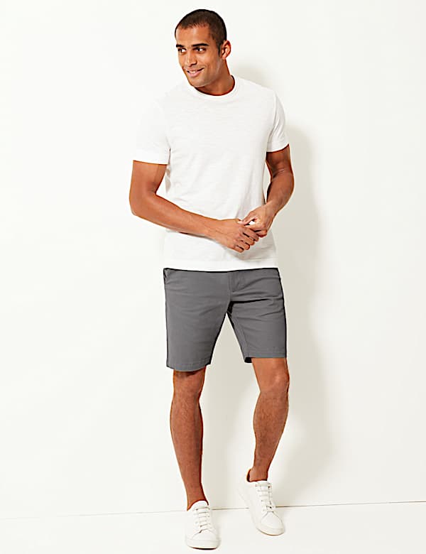 Cotton Rich Chino Shorts with Stretch