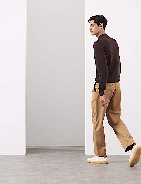 Straight Fit Italian Twill Trousers - BN