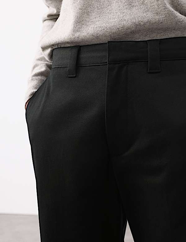 Straight Fit Italian Twill Trousers - GR