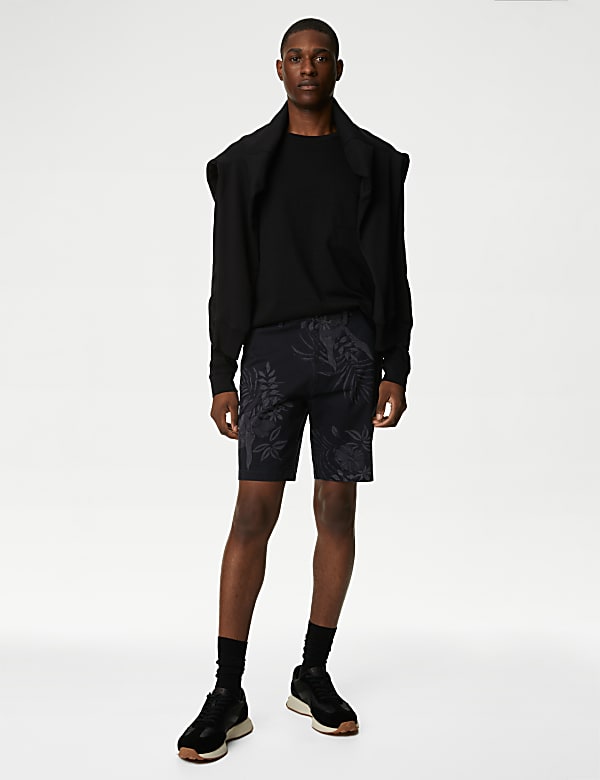 Floral Stretch Chino Shorts