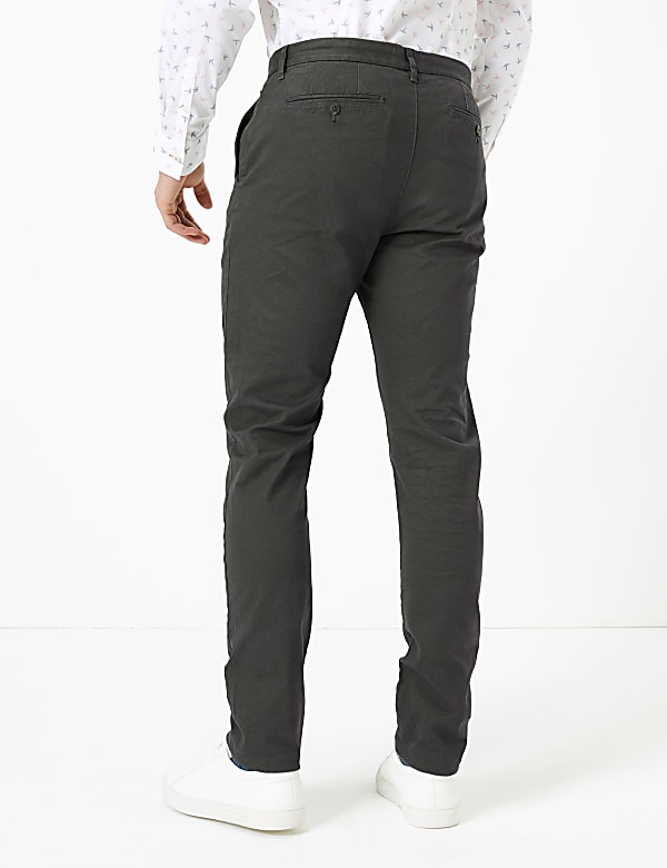 Slim Fit Printed Stretch Chinos