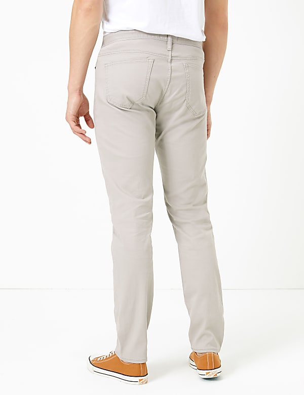 Slim Fit 5 Pocket Textured Trousers