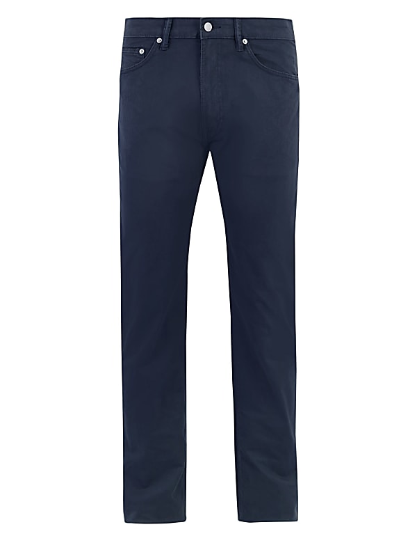 Straight Fit 5 Pocket Stretch Trousers